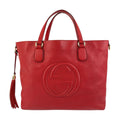 Gucci Soho Red Gold Leather Tote Bag