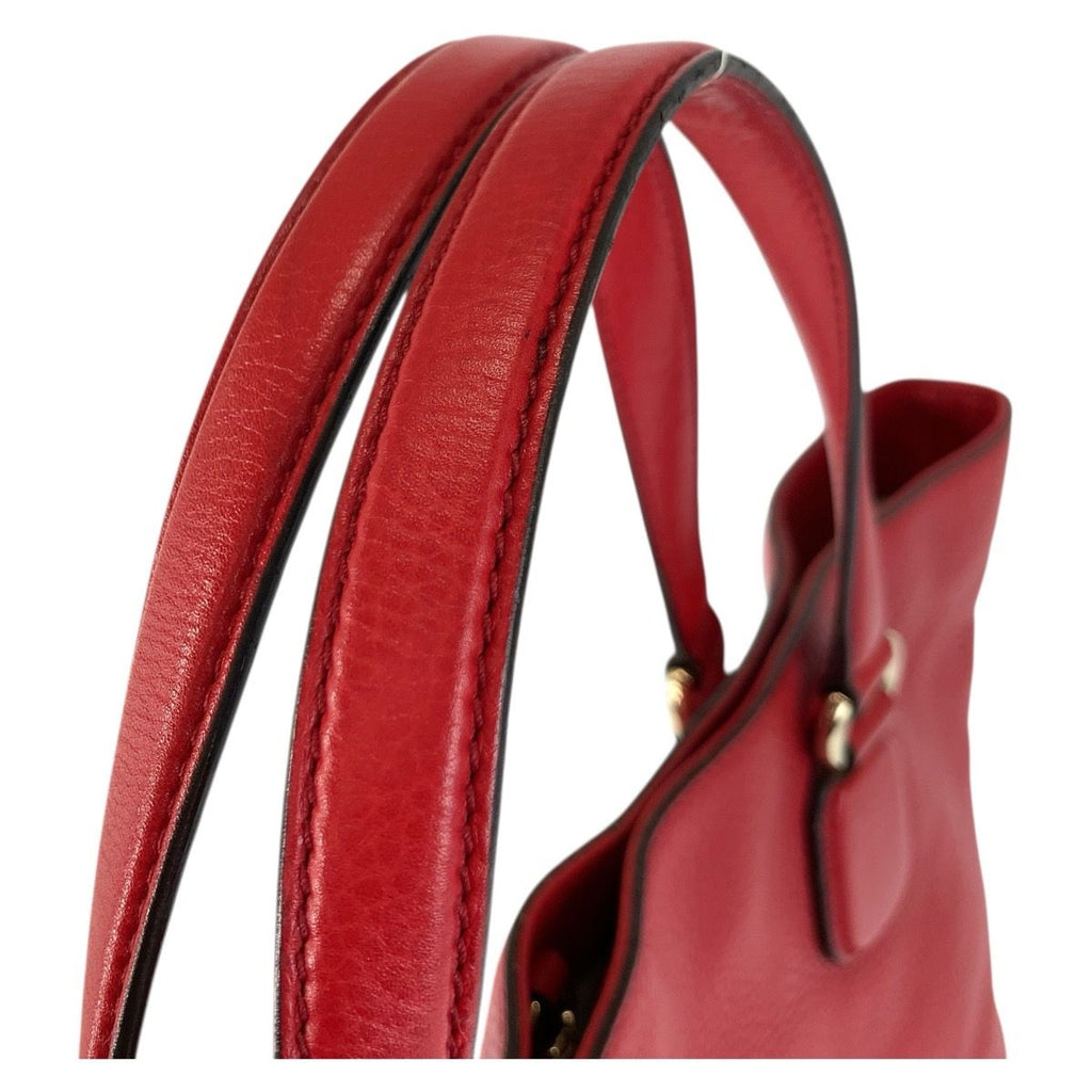 Gucci Soho Red Gold Leather Tote Bag — view 8