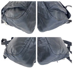 Prada Tessuto Black Silver Nylon Shoulder Bag Pochette — view 3