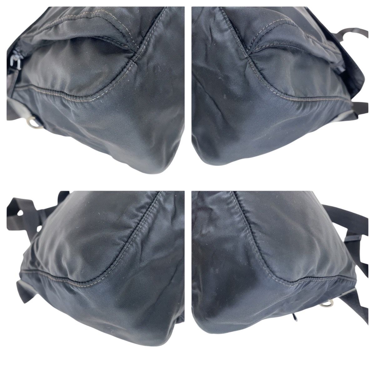 Prada Tessuto Black Silver Nylon Shoulder Bag Pochette — view 3