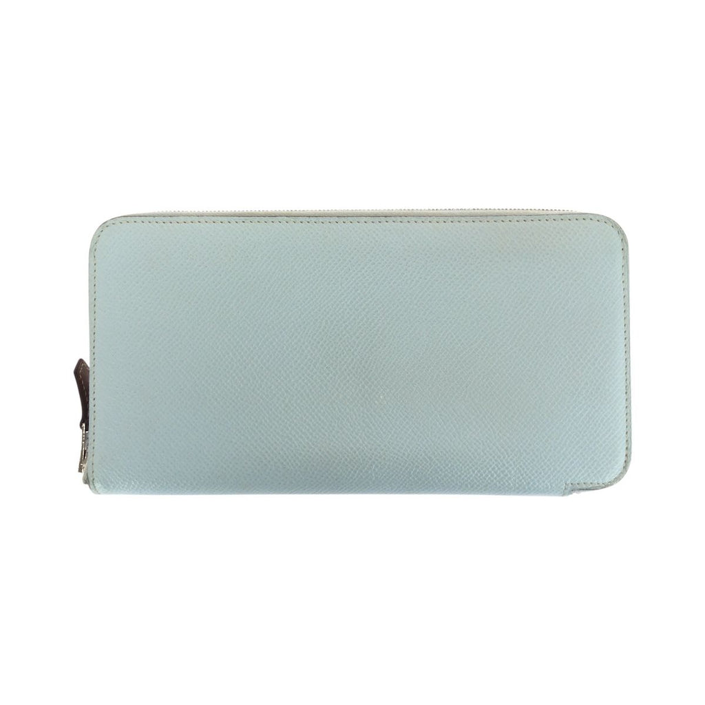 Hermes Azap Silk'in Long Light Blue Silver Veau Epsom Wallet — view 2