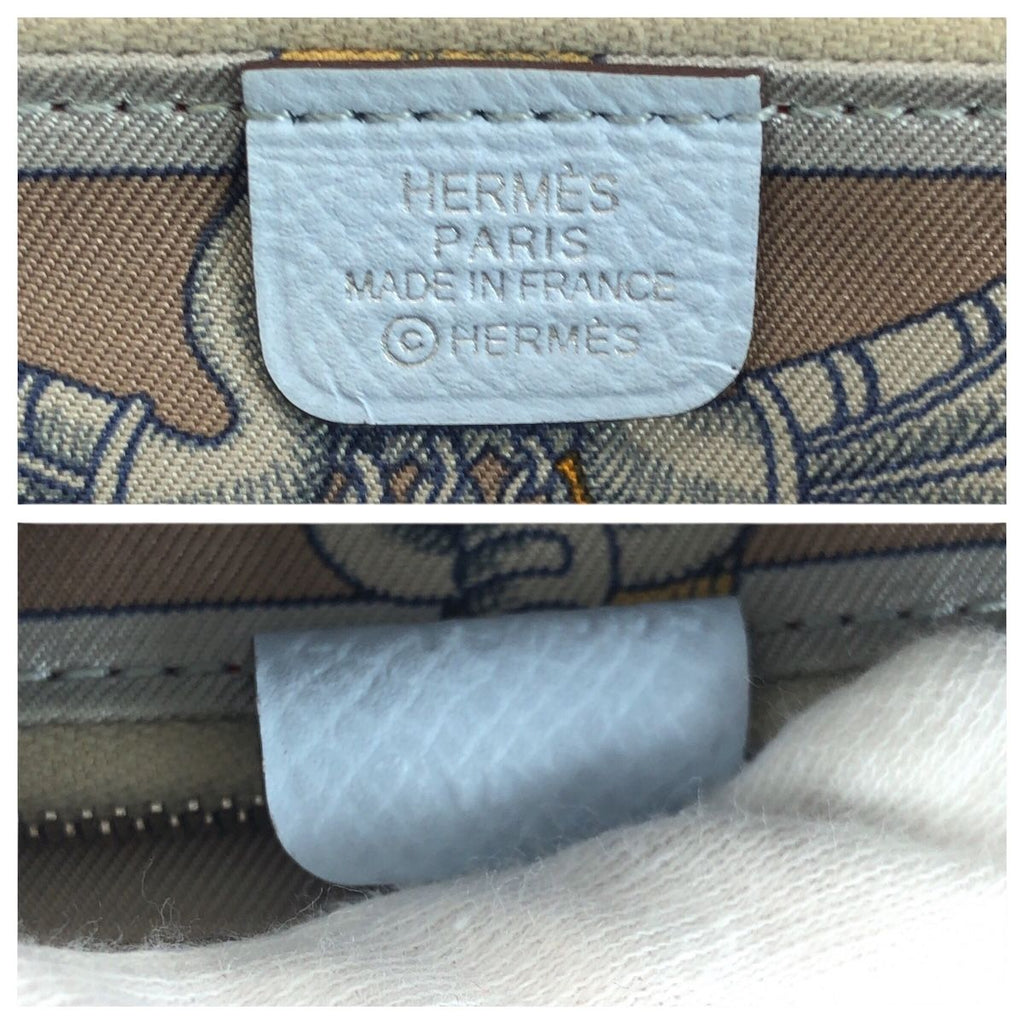 Hermes Azap Silk'in Long Light Blue Silver Veau Epsom Wallet — view 5