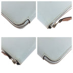 Hermes Azap Silk'in Long Light Blue Silver Veau Epsom Wallet — view 3
