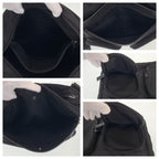 Prada Tessuto Triangle Logo Black Silver Nylon Shoulder Bag — view 8