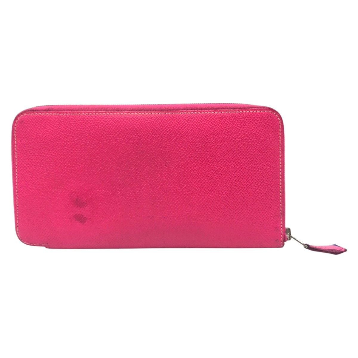 Hermes Azat Plomb Silk'in Pink Rose Tyrian Silver Veau Epsom Wallet — view 2