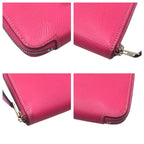 Hermes Azat Plomb Silk'in Pink Rose Tyrian Silver Veau Epsom Wallet — view 3