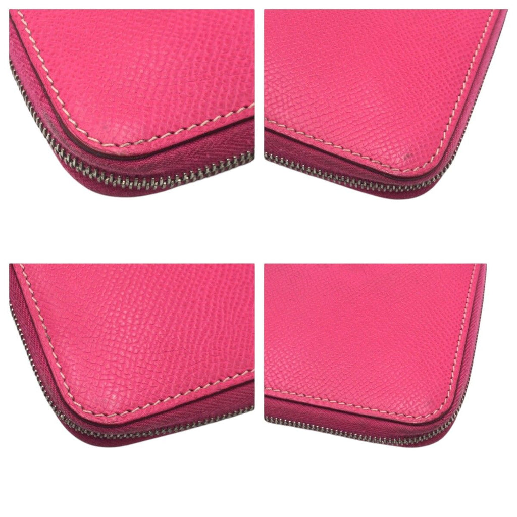 Hermes Azat Plomb Silk'in Pink Rose Tyrian Silver Veau Epsom Wallet — view 4