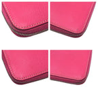 Hermes Azat Plomb Silk'in Pink Rose Tyrian Silver Veau Epsom Wallet — view 4