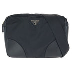 Prada Tessuto Black Nylon Leather Camera Bag