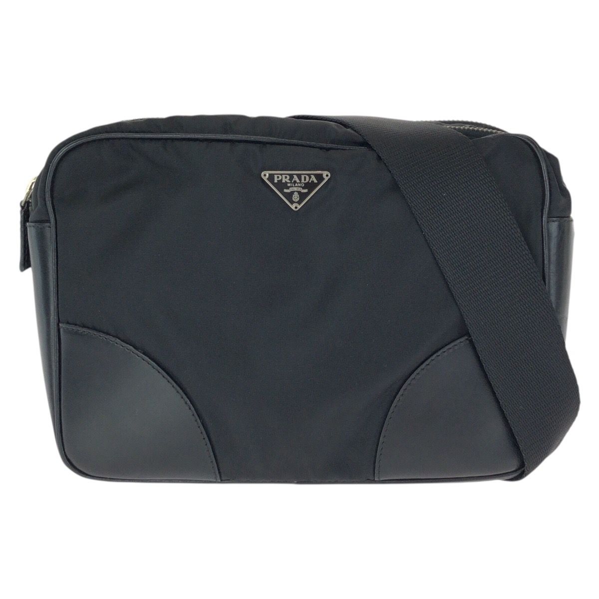 Prada Tessuto Black Nylon Leather Camera Bag