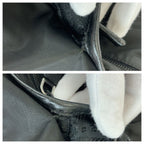 Prada Tessuto Black Silver Nylon Shoulder Bag — view 6