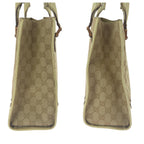 Gucci Studs Beige Ivory Gold GG Canvas Tote Shoulder Bag — view 8