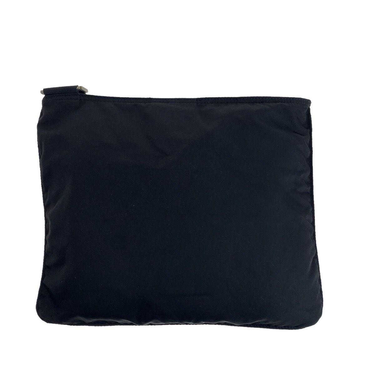 Prada Tessuto Black Silver Nylon Shoulder Bag Pochette — view 2
