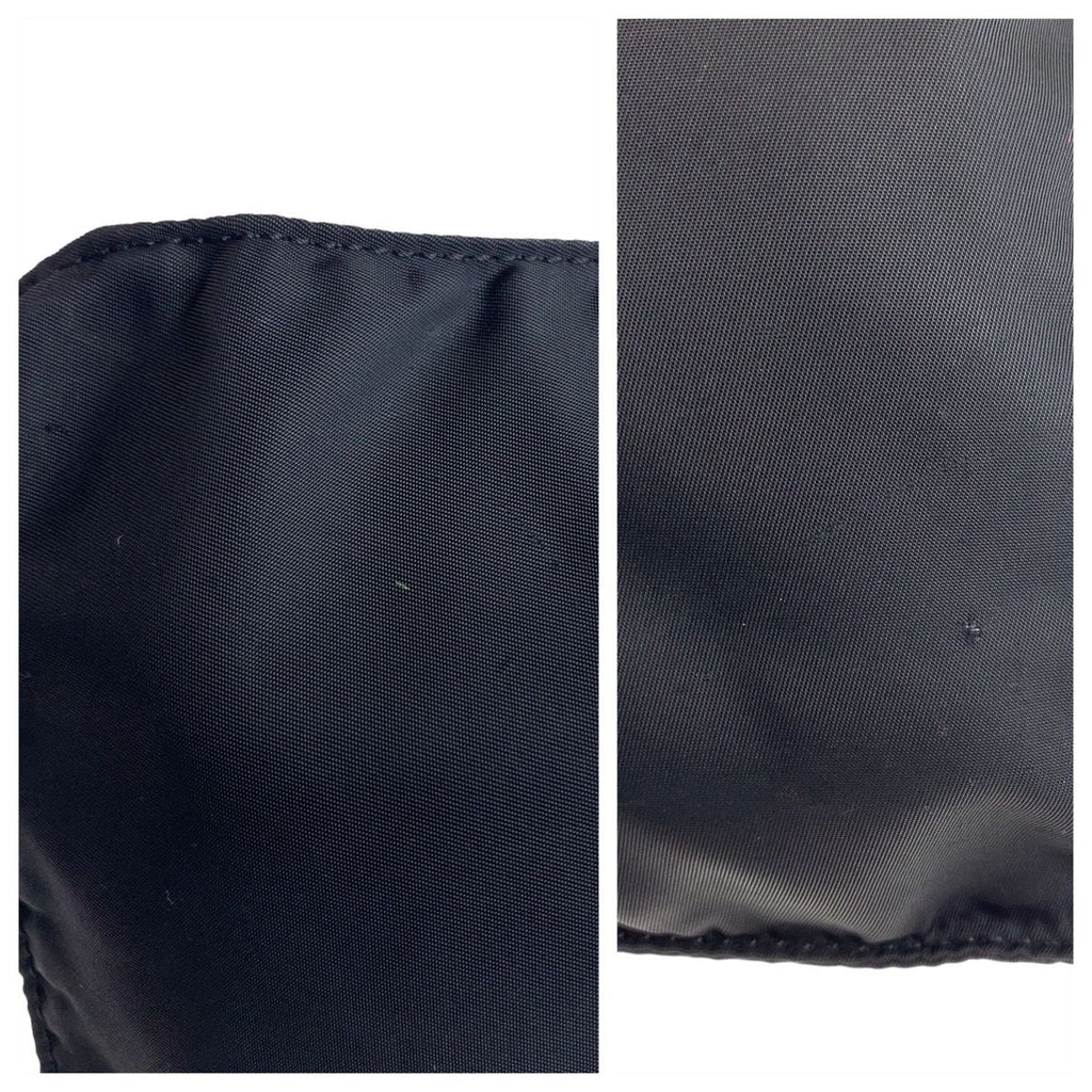 Prada Tessuto Black Silver Nylon Shoulder Bag Pochette — view 5