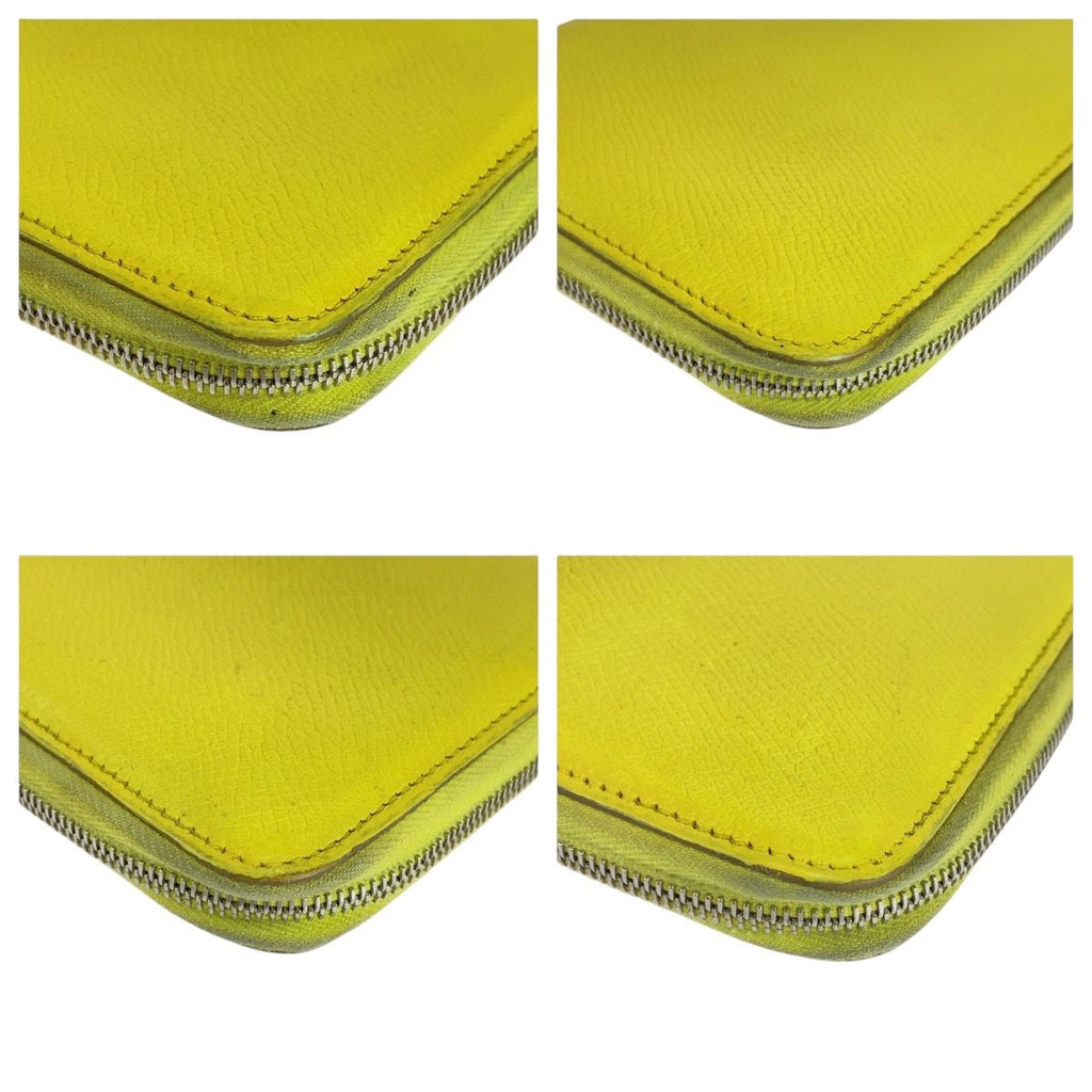 Hermes Azat Plomb Silk'in Light Yellow Veau Epsom Wallet — view 4