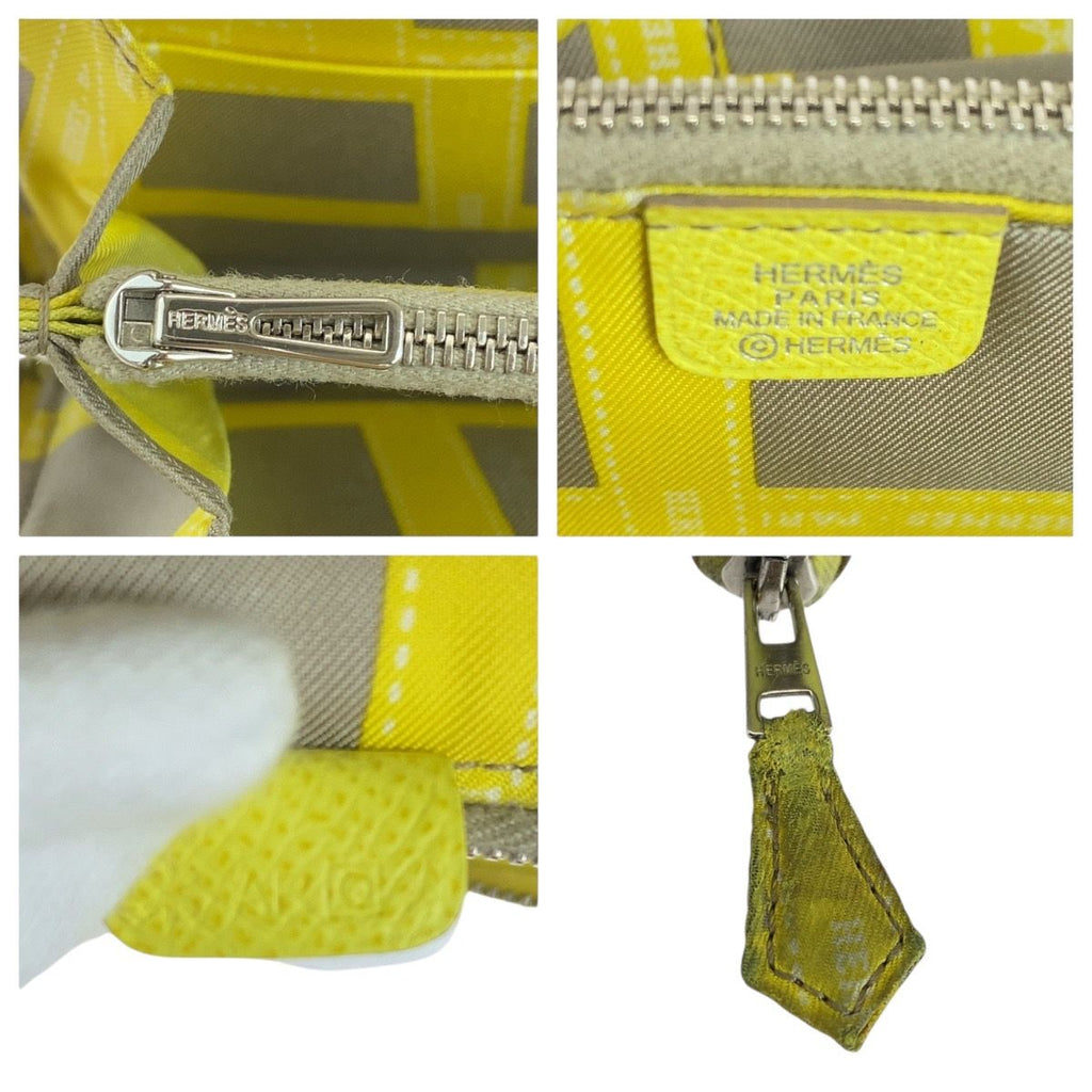 Hermes Azat Plomb Silk'in Light Yellow Veau Epsom Wallet — view 6