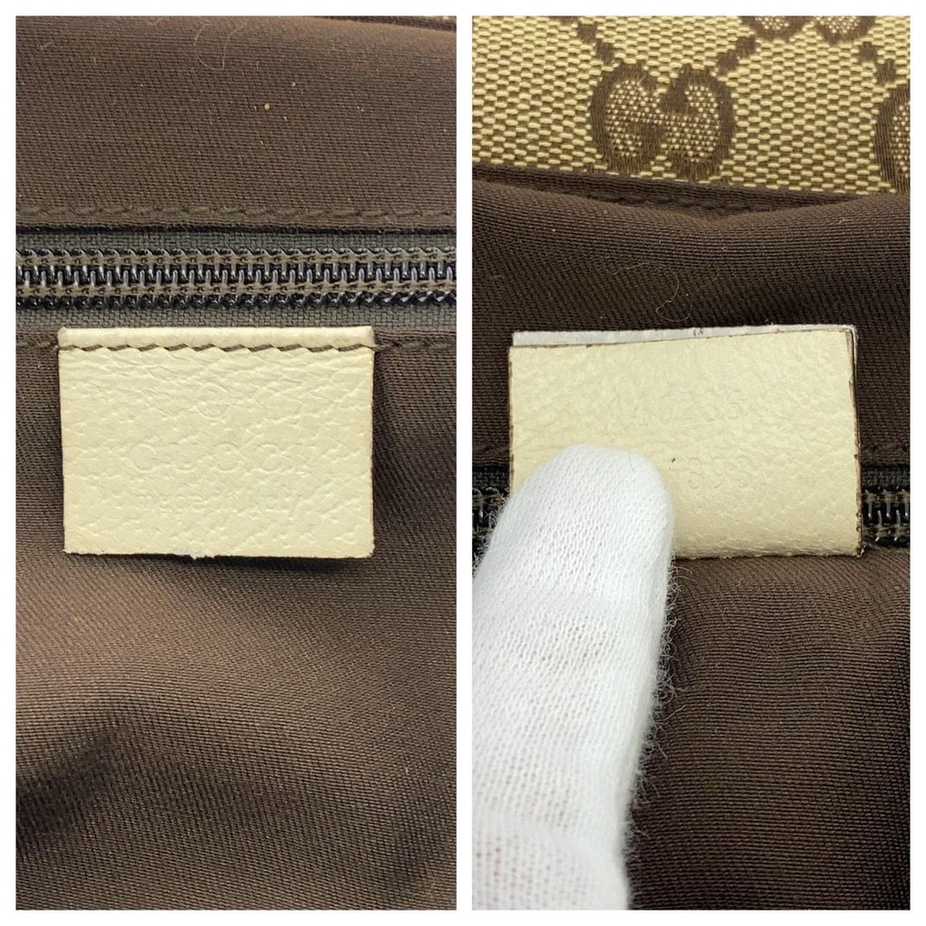 Gucci Beige Ivory Silver GG Canvas Crossbody Shoulder Bag — view 4