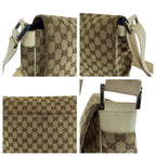 Gucci Beige Ivory Silver GG Canvas Crossbody Shoulder Bag — view 5