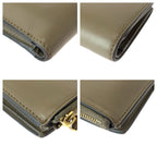Fendi Rome Beige Gold Leather Compact Wallet — view 4