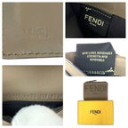 Fendi Rome Beige Gold Leather Compact Wallet — view 5