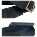 Prada Tessuto Black Silver Nylon Crossbody Shoulder Bag Pochette — view 6