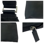 Prada Tessuto Black Silver Nylon Crossbody Shoulder Bag Pochette — view 5