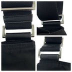 Prada Tessuto Black Silver Nylon Crossbody Shoulder Bag Pochette — view 6