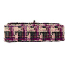 Chanel Shoulder Bag Double Flap Quilted Light Pink Purple Multi Lambskin — view 5