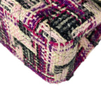Chanel Shoulder Bag Double Flap Quilted Light Pink Purple Multi Lambskin — view 7