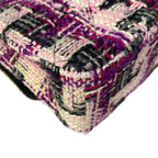 Chanel Shoulder Bag Double Flap Quilted Light Pink Purple Multi Lambskin — view 8