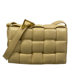 Bottega Veneta Shoulder Bag Padded Cassette Beige Leather