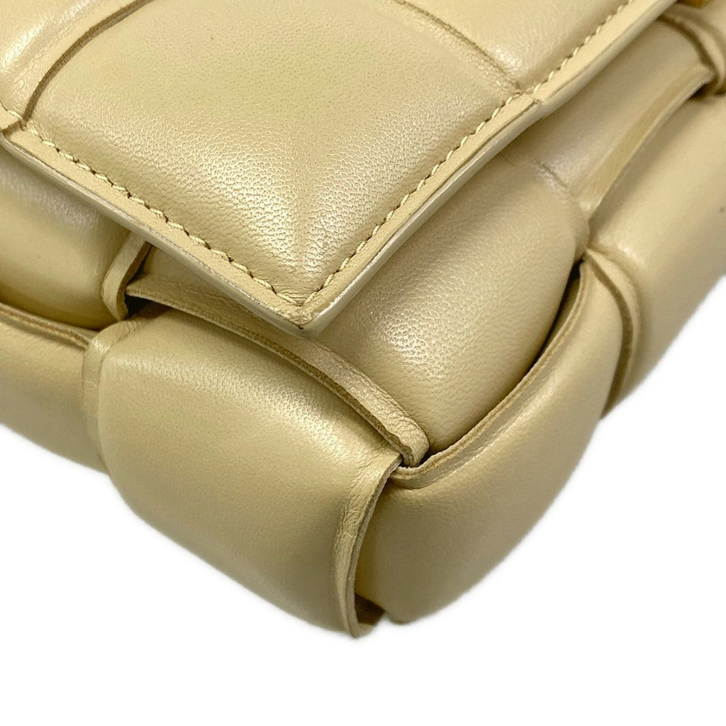 Bottega Veneta Shoulder Bag Padded Cassette Beige Leather — view 6