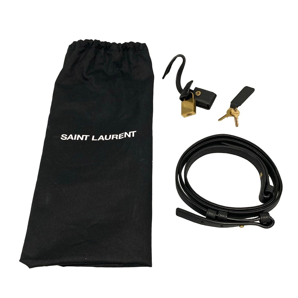 Saint Laurent Paris Handbag Duffle Rock Baby Black Leather — view 8