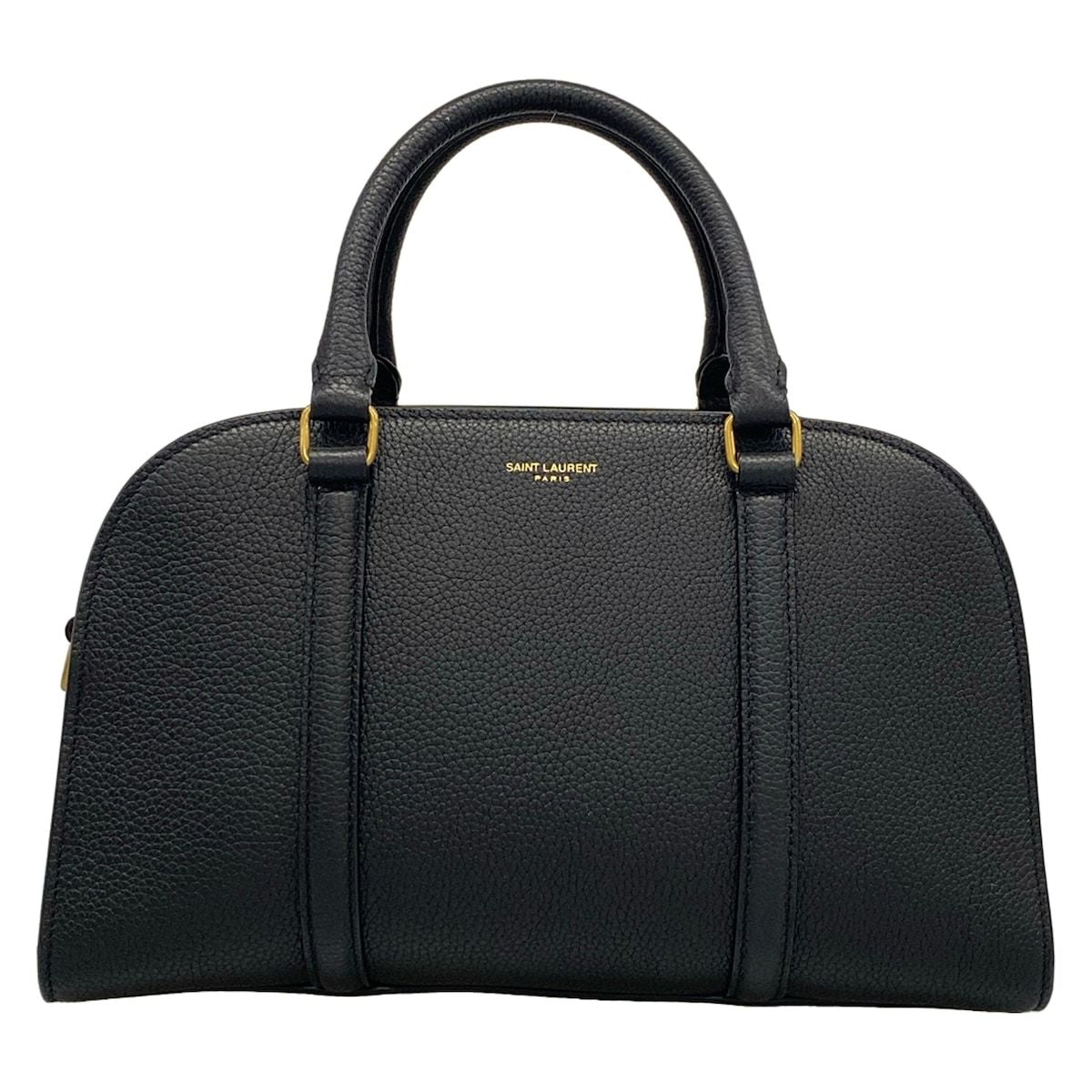 Saint Laurent Paris Handbag Duffle Rock Baby Black Leather