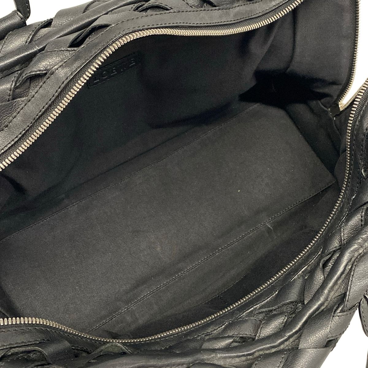 Loewe Handbag Amazona 36 Black Braided Leather — view 8
