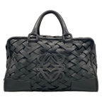 Loewe Handbag Amazona 36 Black Braided Leather