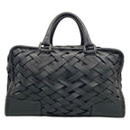 Loewe Handbag Amazona 36 Black Braided Leather — view 3
