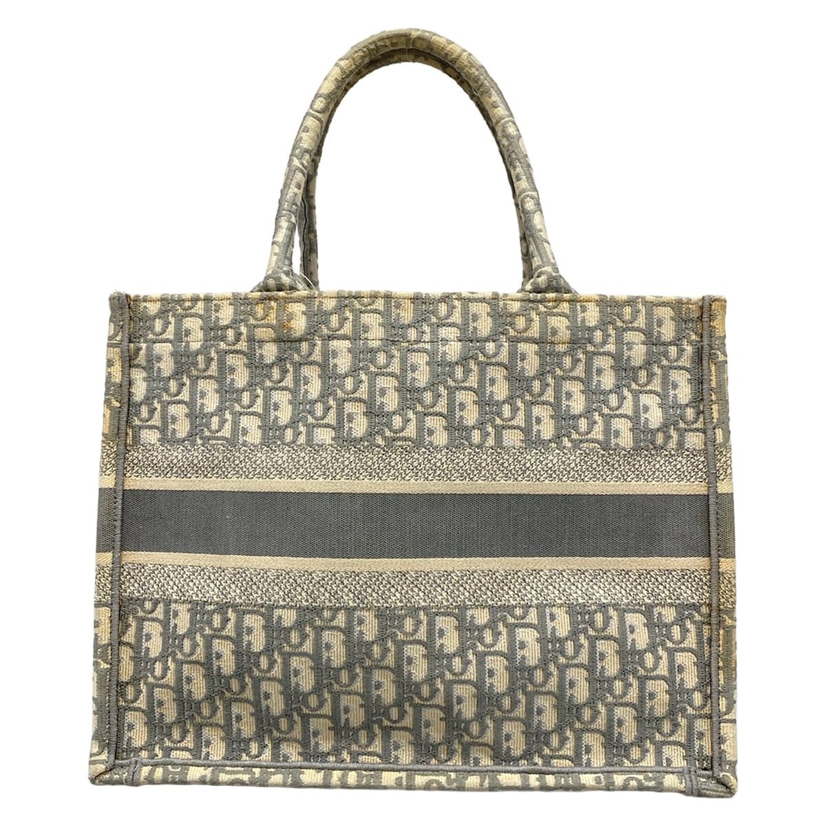 Dior Tote Bag Book Medium Vintage Small Ivory Gray — view 3