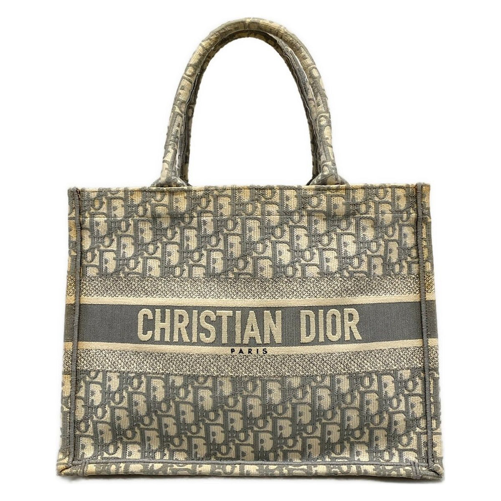 Dior Tote Bag Book Medium Vintage Small Ivory Gray