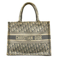 Dior Tote Bag Book Medium Vintage Small Ivory Gray