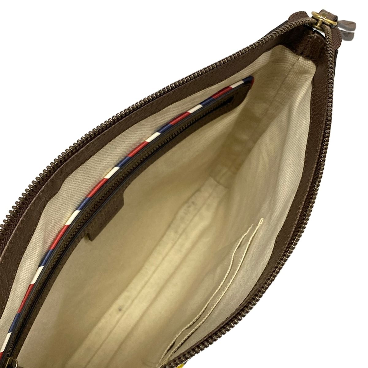 Gucci Shoulder Bag Courier GG Supreme Beige Dark Brown Multi Leather — view 7