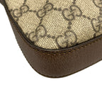 Gucci Shoulder Bag Courier GG Supreme Beige Dark Brown Multi Leather — view 6