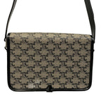 Celine Shoulder Bag Small Folco Messenger Beige Black Crossbody Leather — view 3
