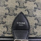 Celine Shoulder Bag Small Folco Messenger Beige Black Crossbody Leather — view 8