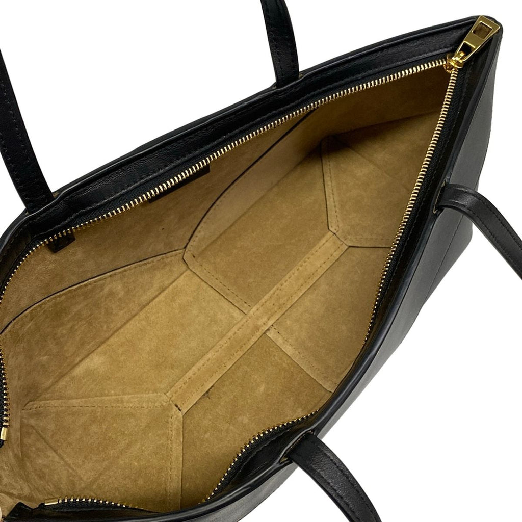 Loewe Shoulder Bag Puzzle Fold Cropped Black Leather — view 7