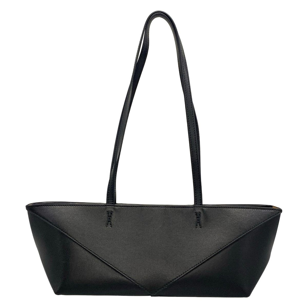 Loewe Shoulder Bag Puzzle Fold Cropped Black Leather — view 3