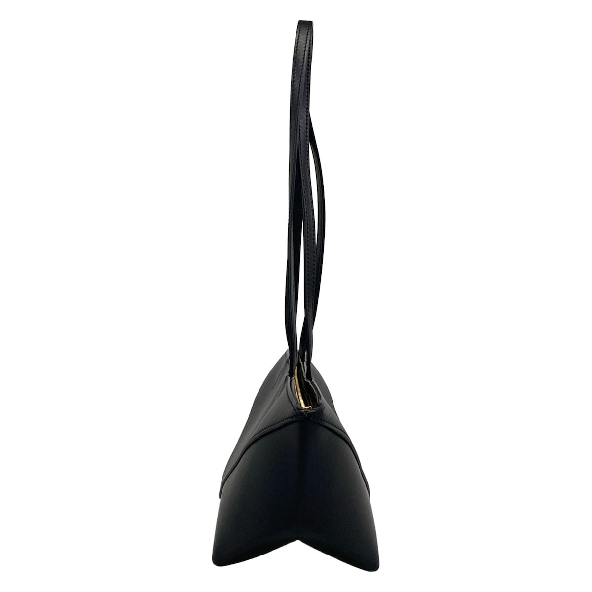 Loewe Shoulder Bag Puzzle Fold Cropped Black Leather — view 2