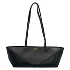 Loewe Shoulder Bag Puzzle Fold Cropped Black Leather
