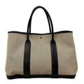 Hermes Tote Bag Garden Party PM Ivory Black Leather