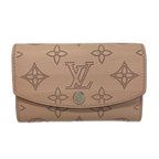 Louis Vuitton Coin Purse Mahina Porte Monnaie Magnolia Leather Cowhide
